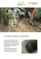 Cover of an infosheet about forest water release